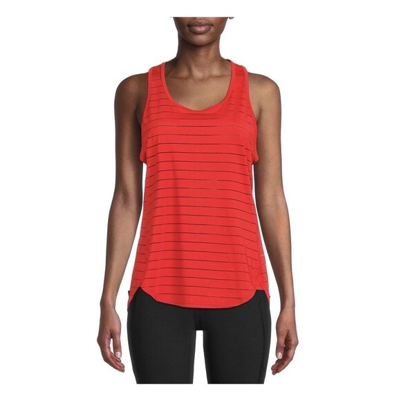 Zella Semi Sheer Tank Top Size XL Striped Lightweight Workout Gym Athleisure NWT - Picture 1 of 7